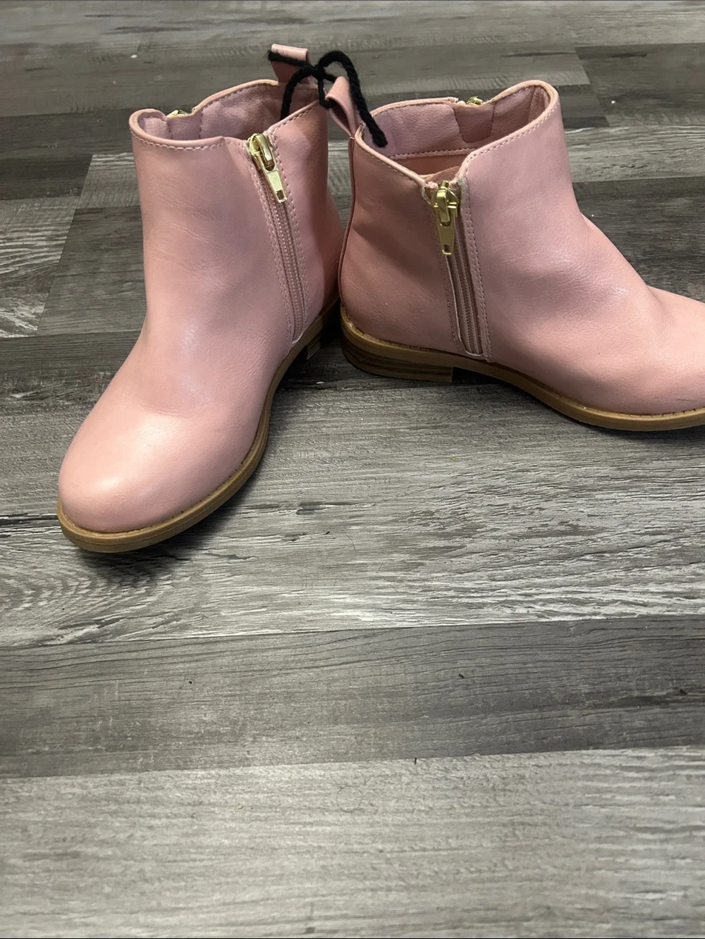 Dream Pairs Pink Girls Ankle Boots with Side Zip